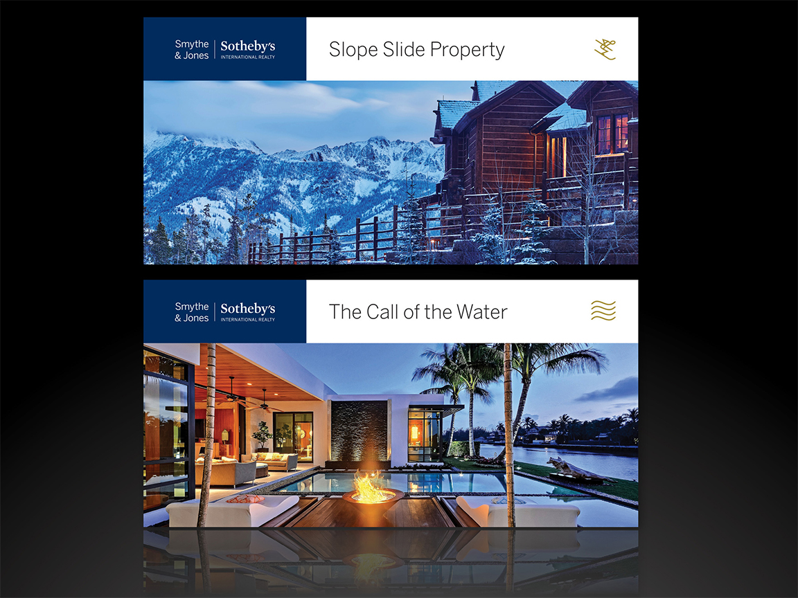 Real estate lifestyle marketing graphic design